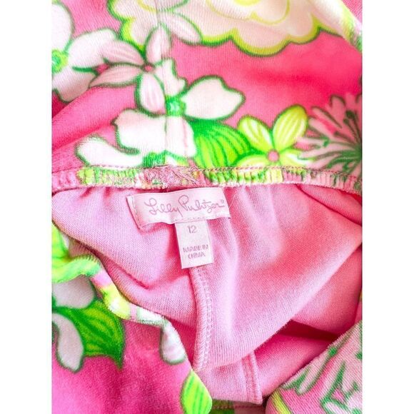 NWT! Lilly Pulitzer Floral Velour Full Zip Hoodie with Matching Pants Size 12 - Picture 8 of 8